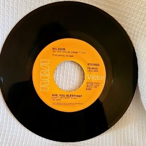 NILSSON Featuring Me And My Arrow and Are You Sleeping? Vinyl 45 RPM Record